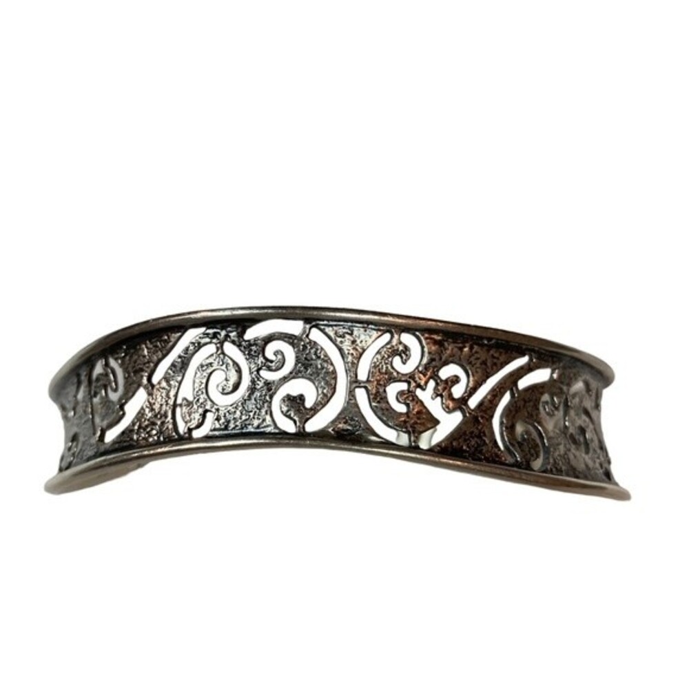 Silpada 925 Sterling Silver Oxidized Oval Cutout Bangle Retired - Picture 3 of 11